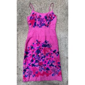 Vintage Y2K Pink Retro Floral Spaghetti Strap Dress